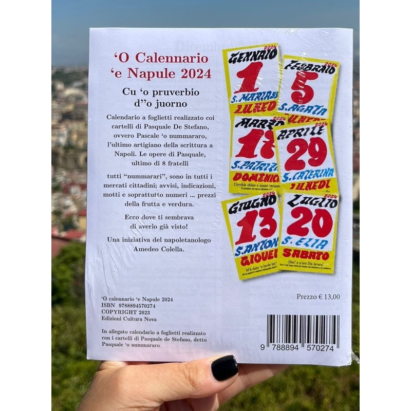 Calendario napoletanoSfogliarello 2024 motti napoletani